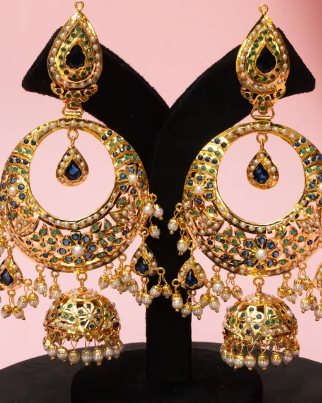 Jadau Pearl Chandbalis