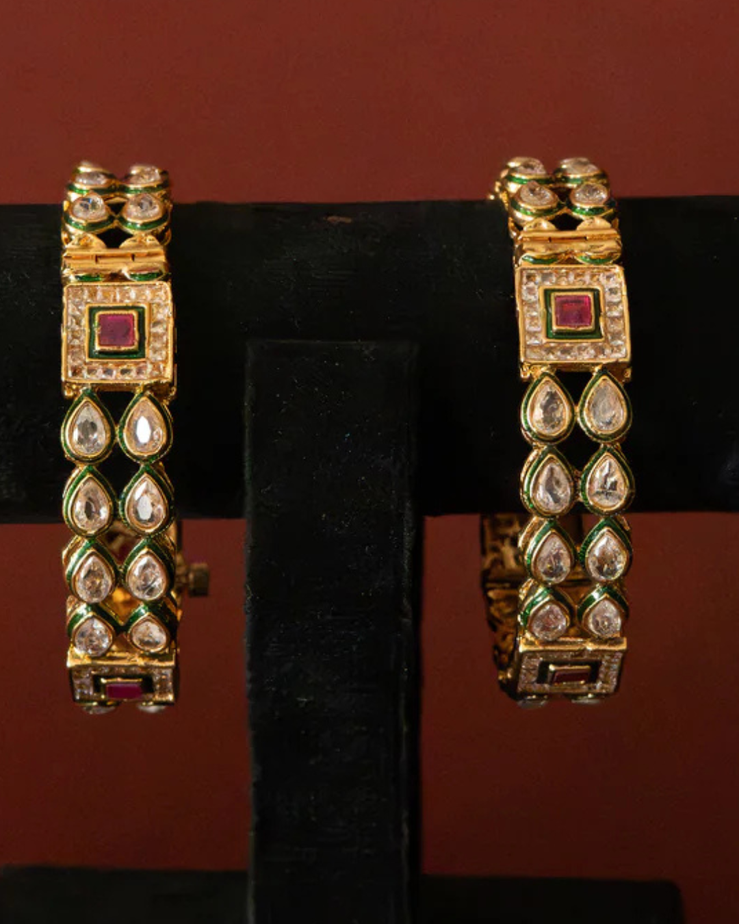 Kundan Polki Ruby Openable Kada