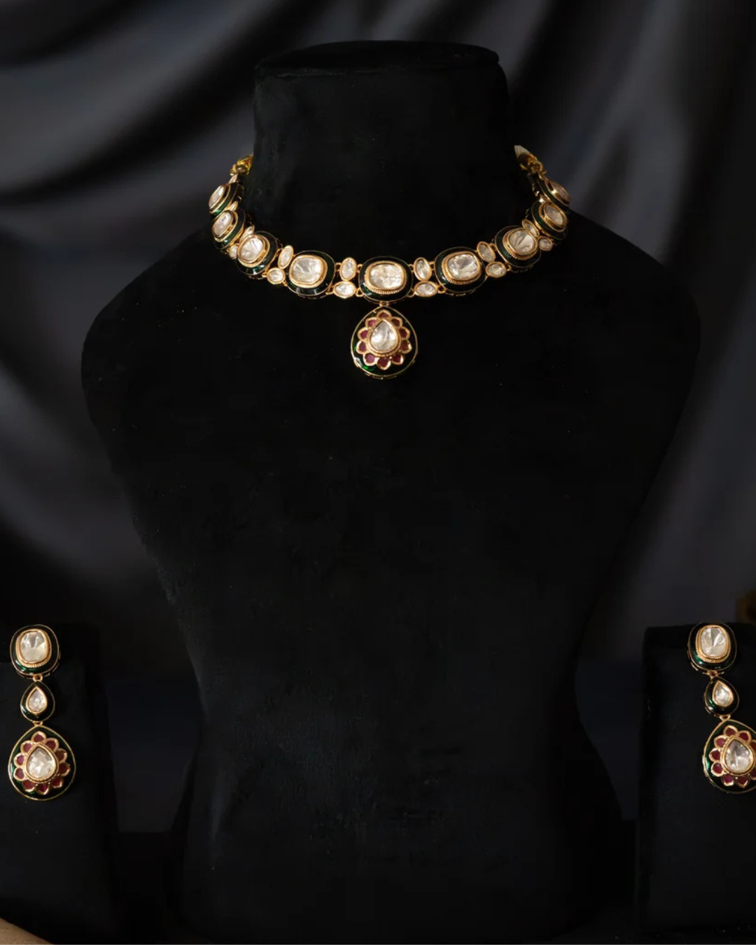 Heritage Kundan Polki Meenakari Set