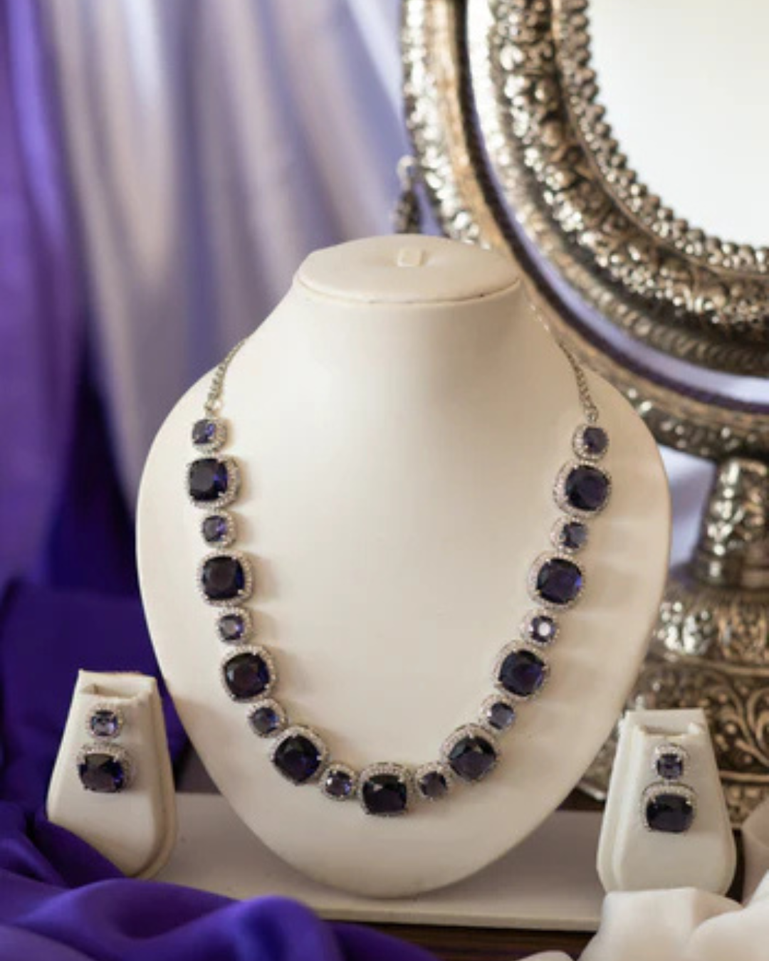 Midnight Sapphire Statement Set