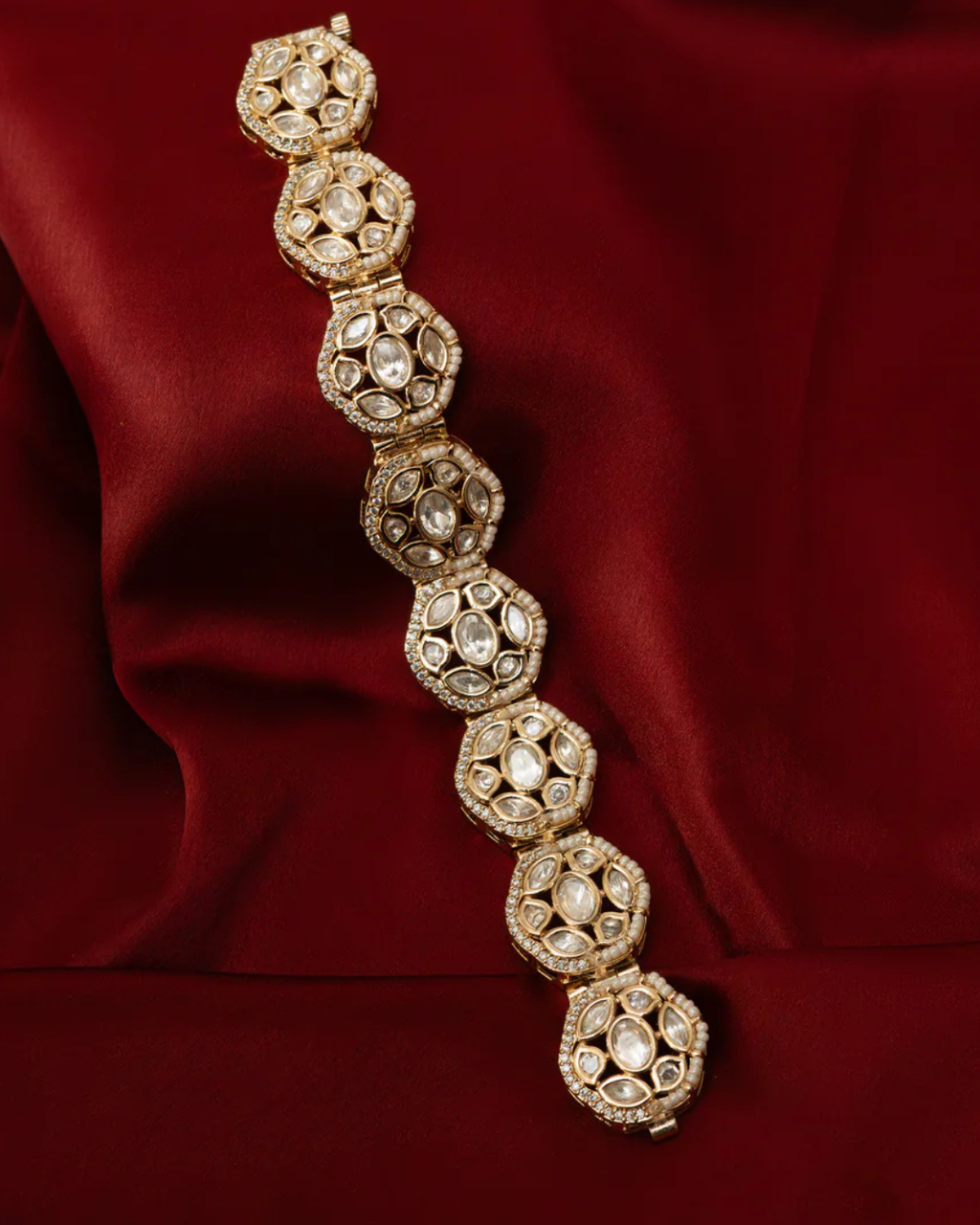 Kundan Polki Gajra Bracelet