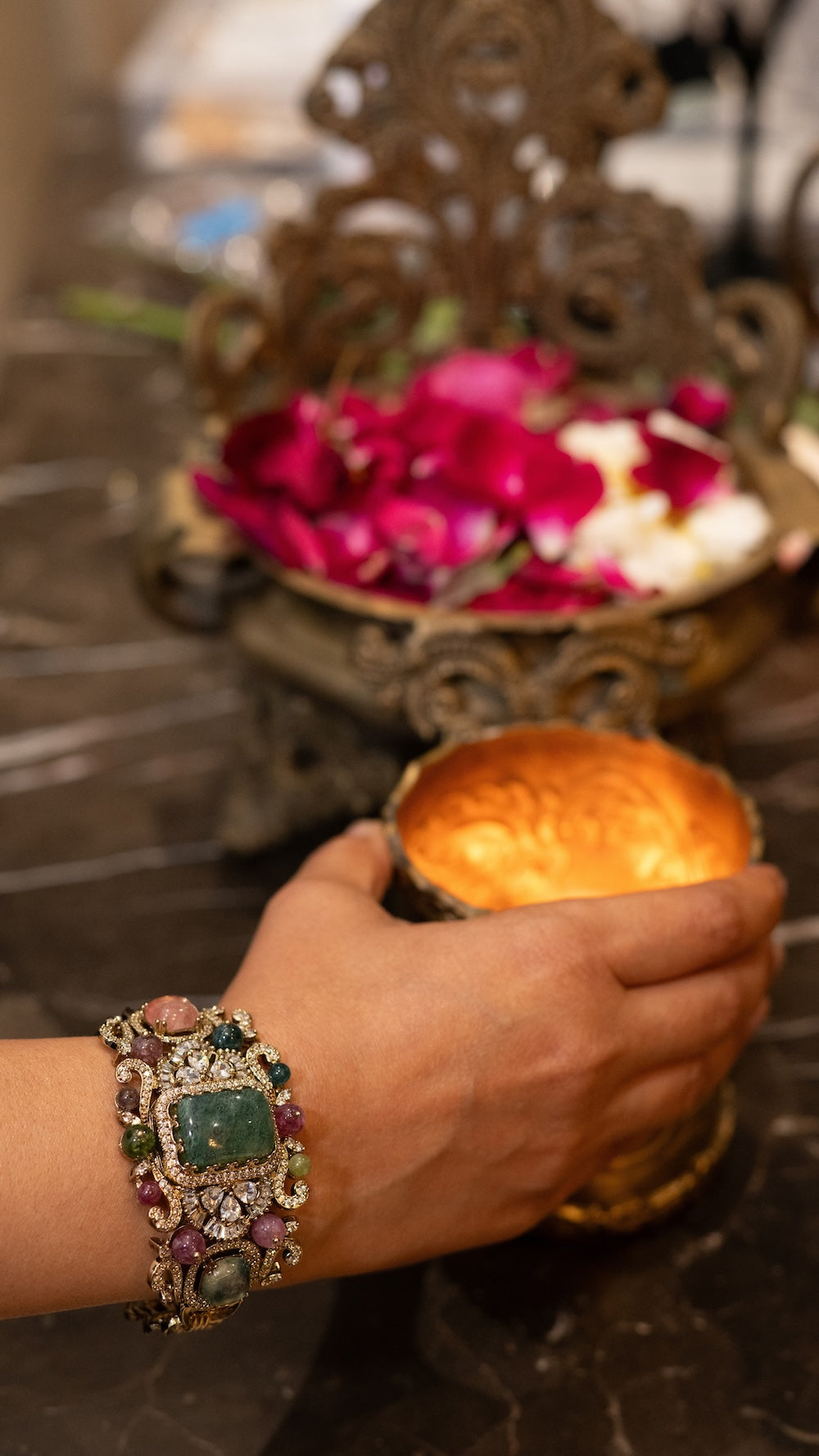 Victorian Luxe Gemstone Cuff