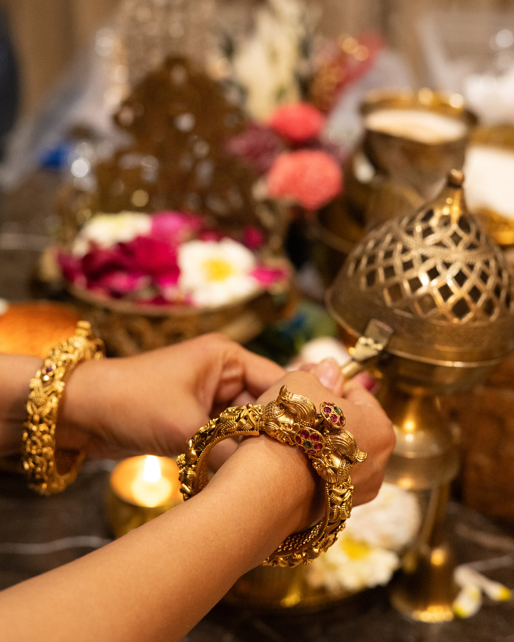 Rajwada Peacock Heritage Openable Kada