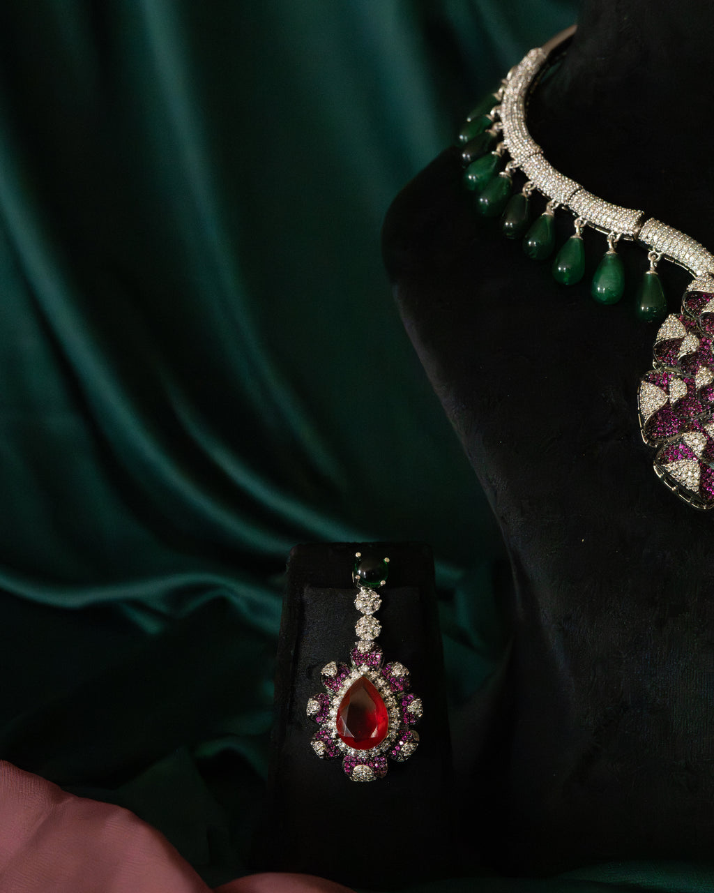 Crimson Majesty Statement Necklace