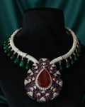 Crimson Majesty Statement Necklace