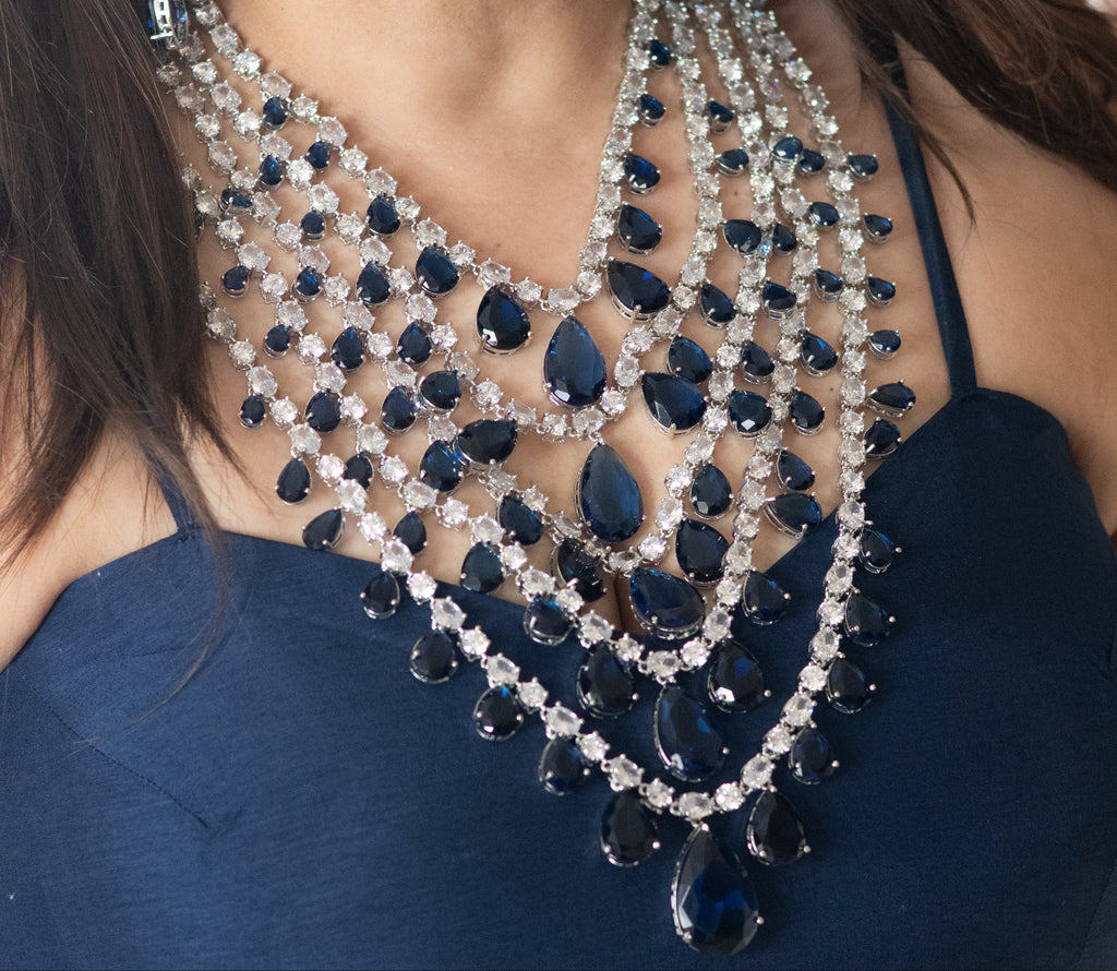 Midnight Cascade Statement Necklace