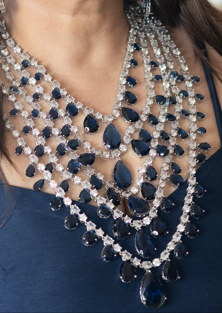 Midnight Cascade Statement Necklace