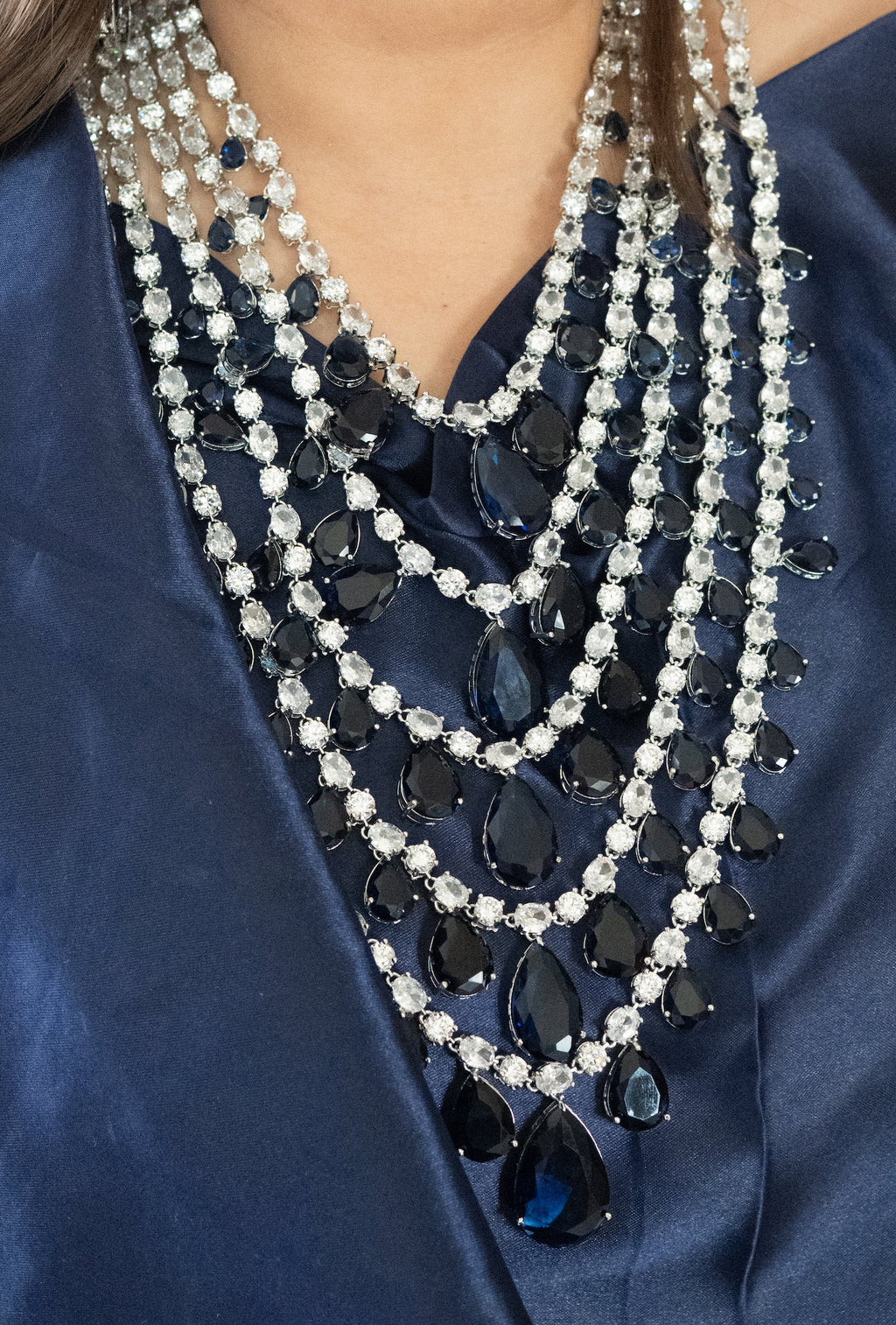 Midnight Cascade Statement Necklace