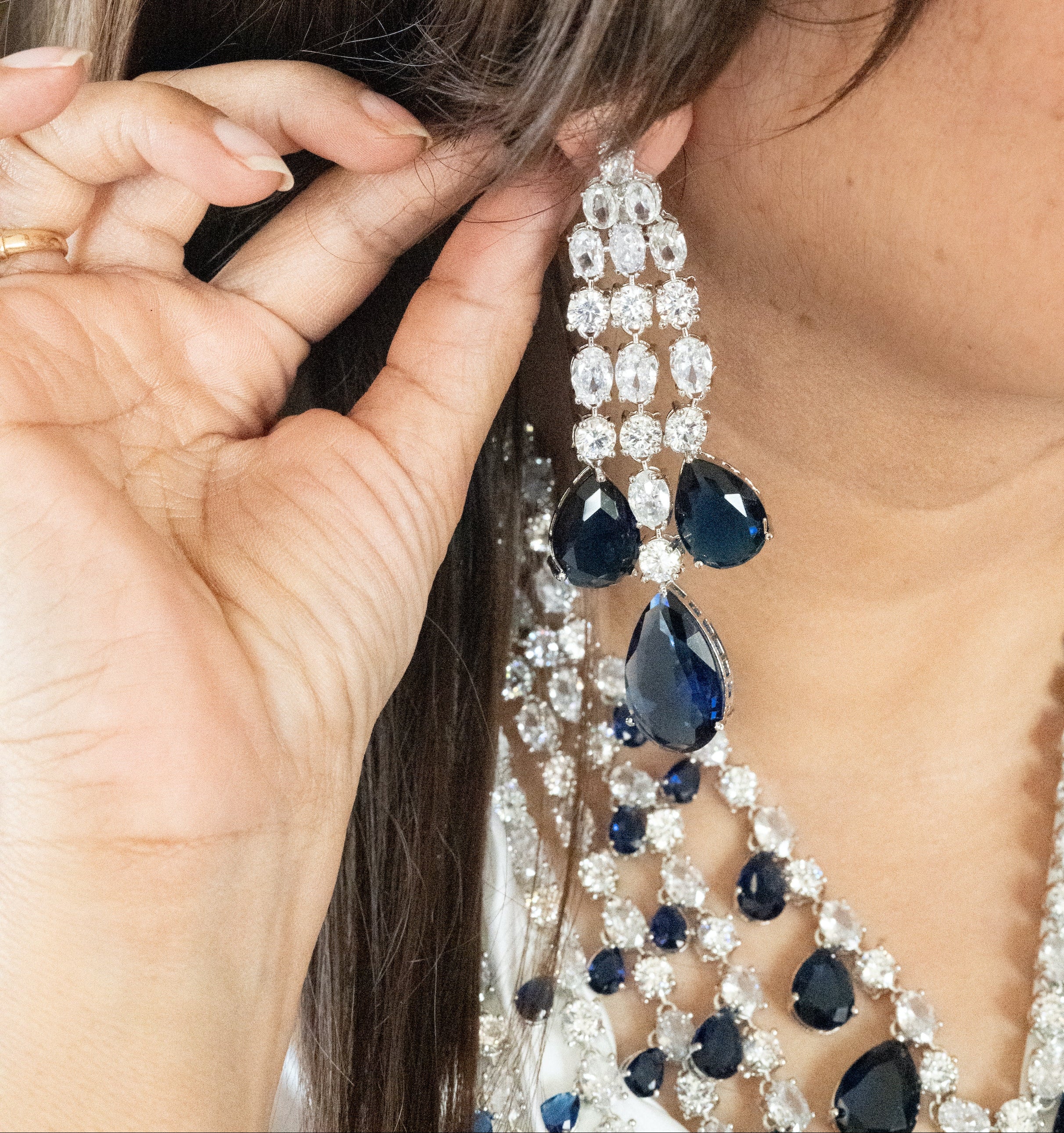 Midnight Cascade Statement Necklace