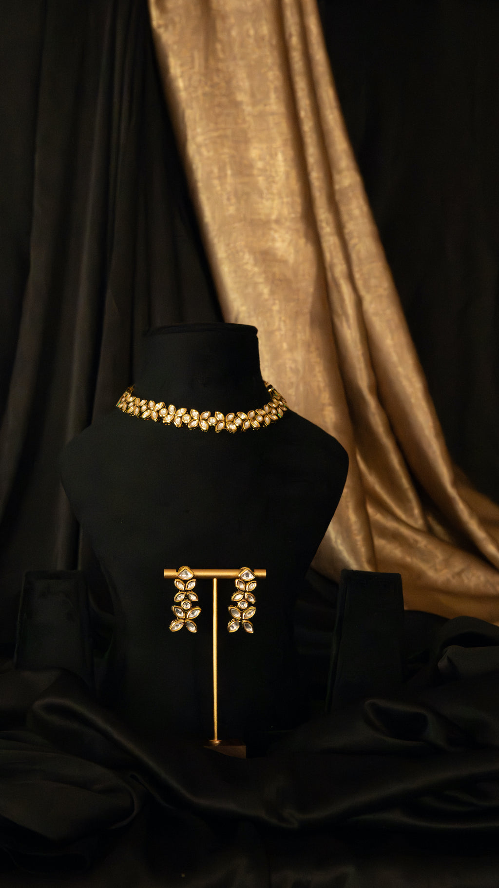 Golden Radiance Polki Choker Set