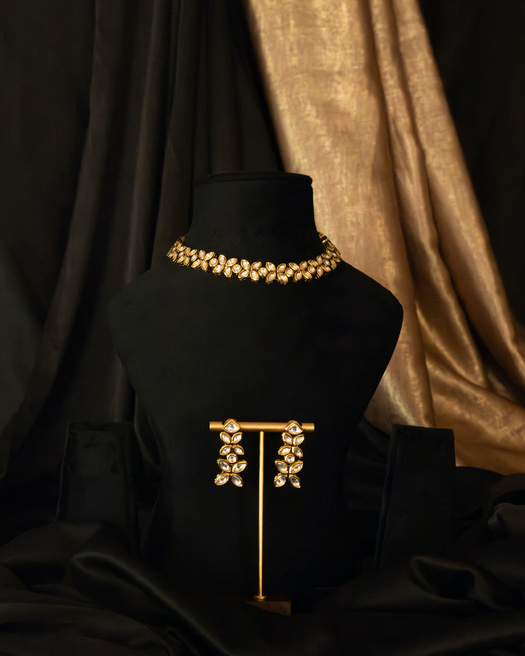 Golden Radiance Polki Choker Set