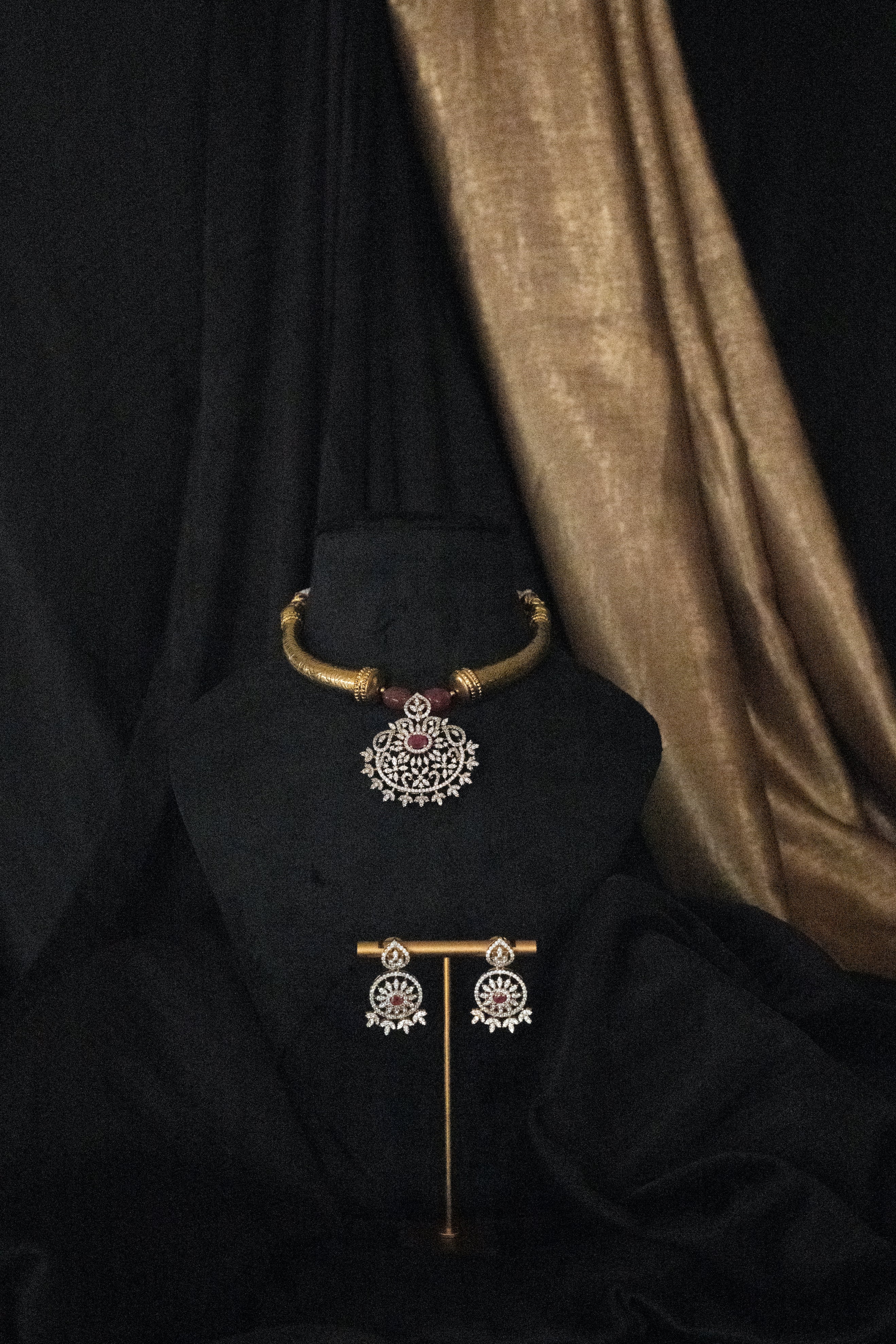 Rajvanshi Ruby Torque Set