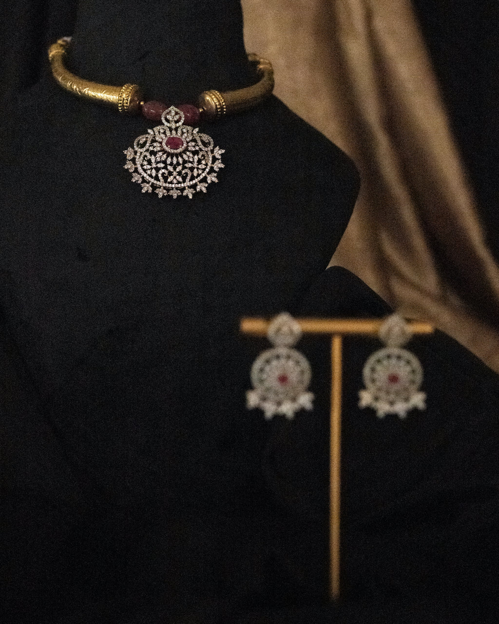 Rajvanshi Ruby Torque Set