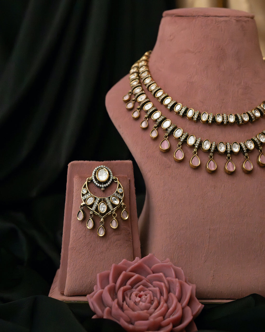 Noor-E-Zevar Polki Drop Set