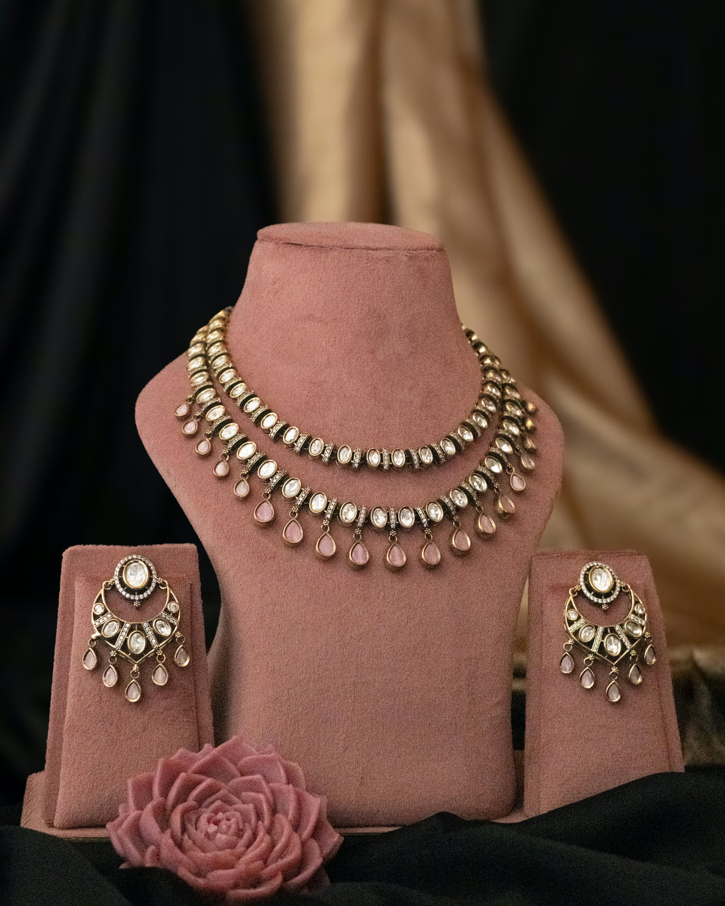 Noor-E-Zevar Polki Drop Set