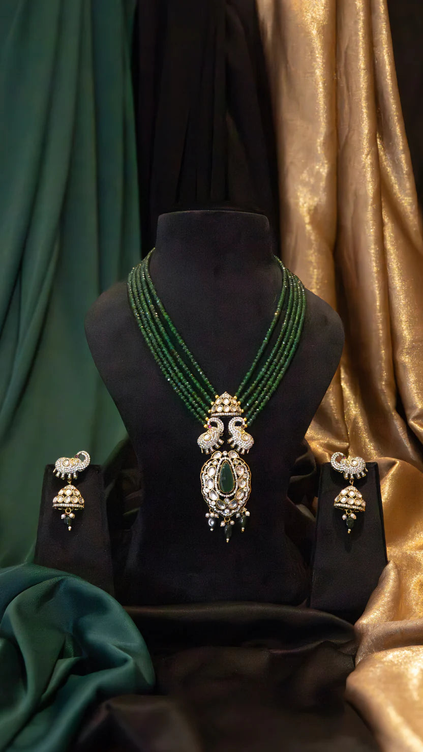 Rajwada Emerald Mayur Set