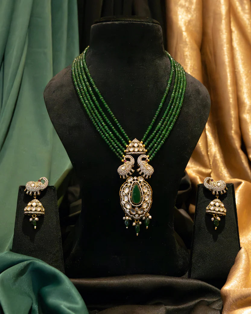 Rajwada Emerald Mayur Set