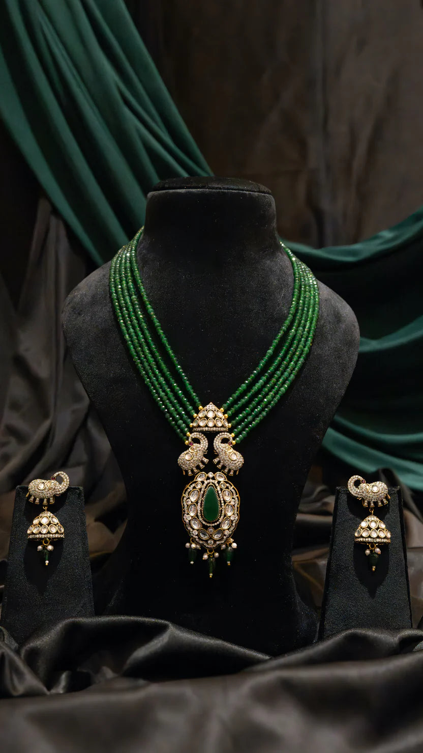 Rajwada Emerald Mayur Set