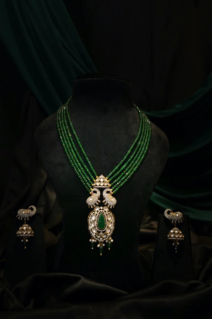 Rajwada Emerald Mayur Set