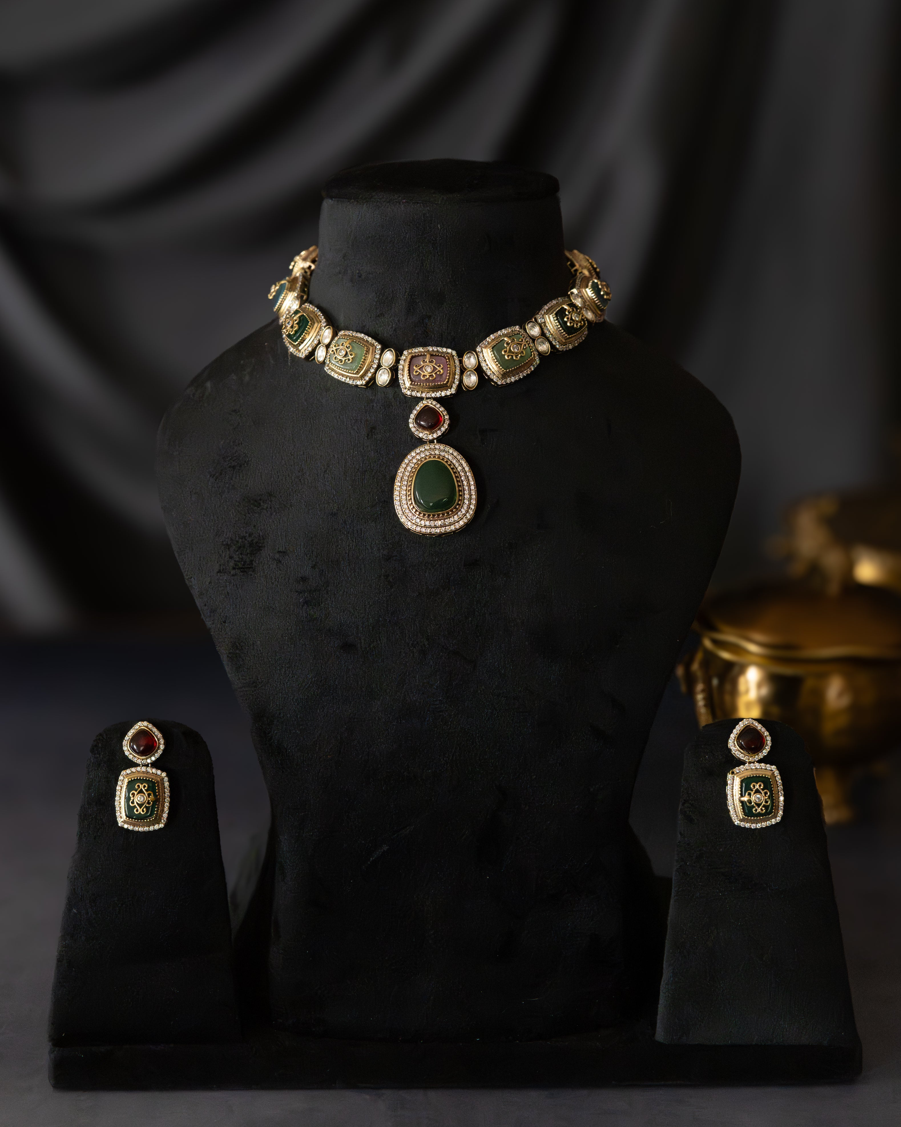 Handcrafted Meenakari Multicolored Statement Set