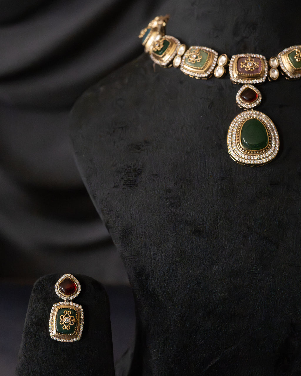 Handcrafted Meenakari Multicolored Statement Set