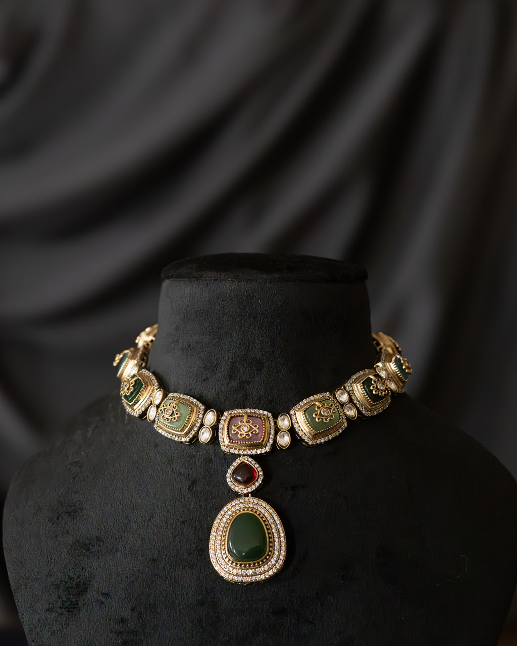 Handcrafted Meenakari Multicolored Statement Set