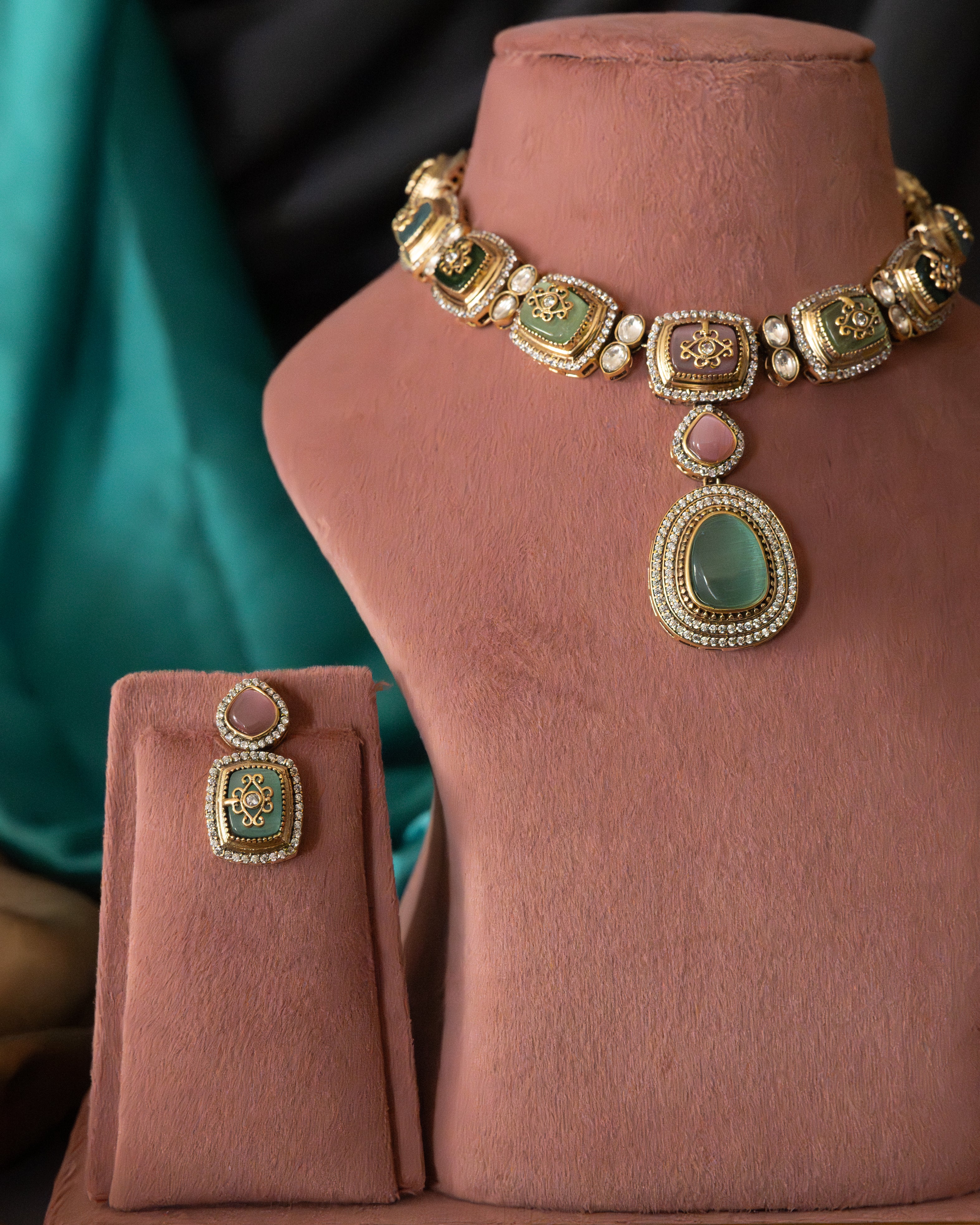 Handcrafted Meenakari Multicolored Statement Set