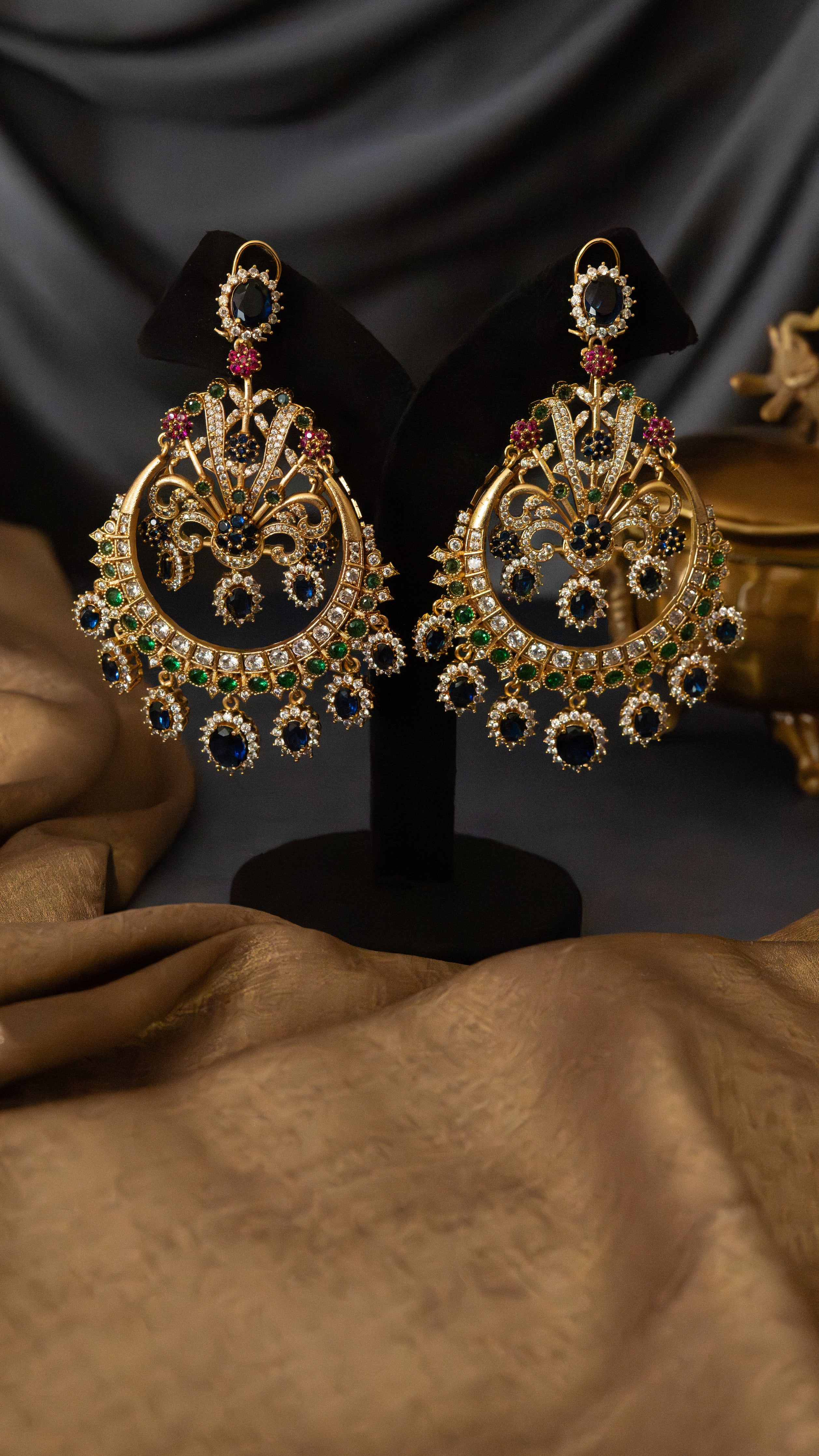Royal Sapphire Chandelier Earrings
