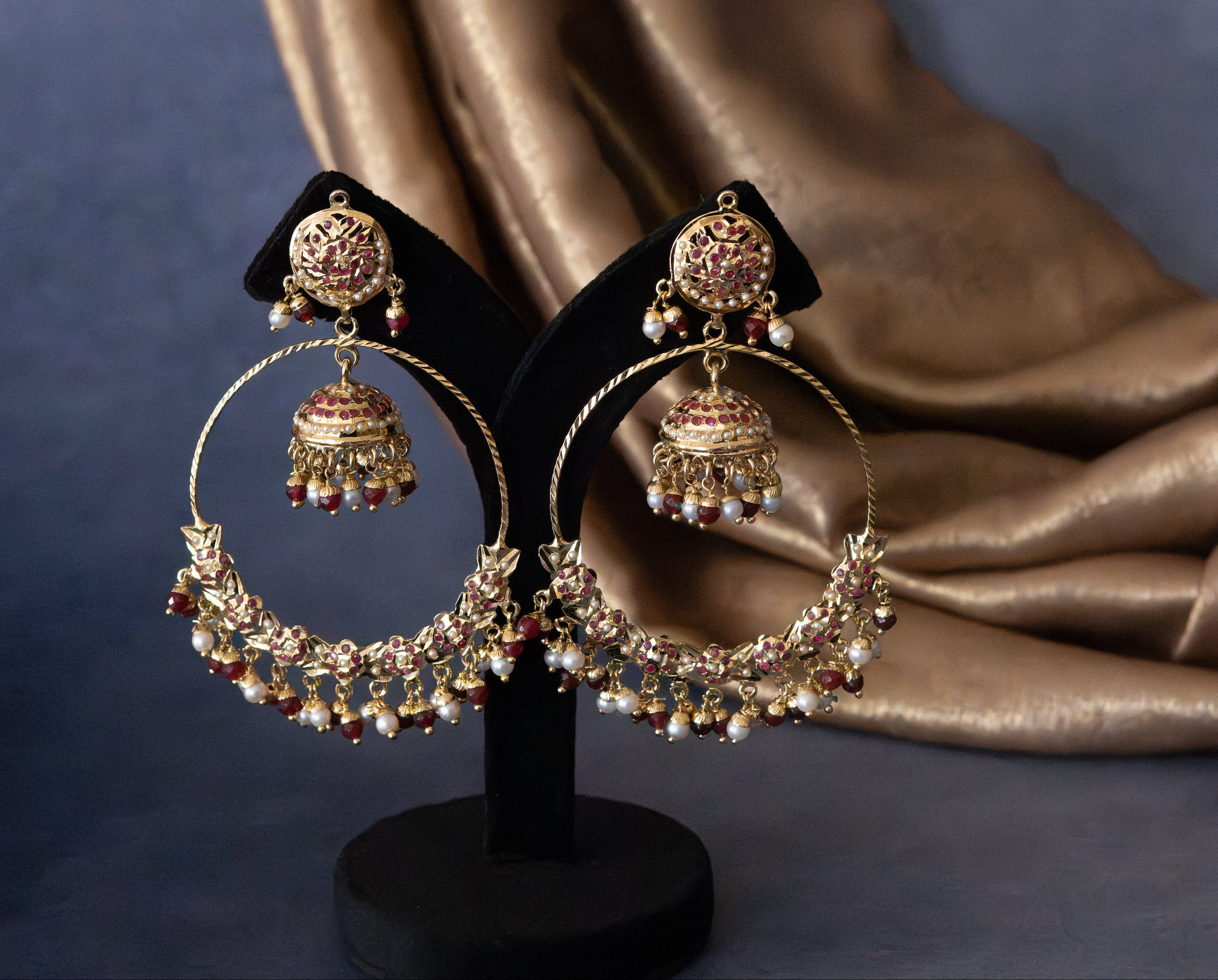 Rajnigandha Royale Hoop Jhumkas
