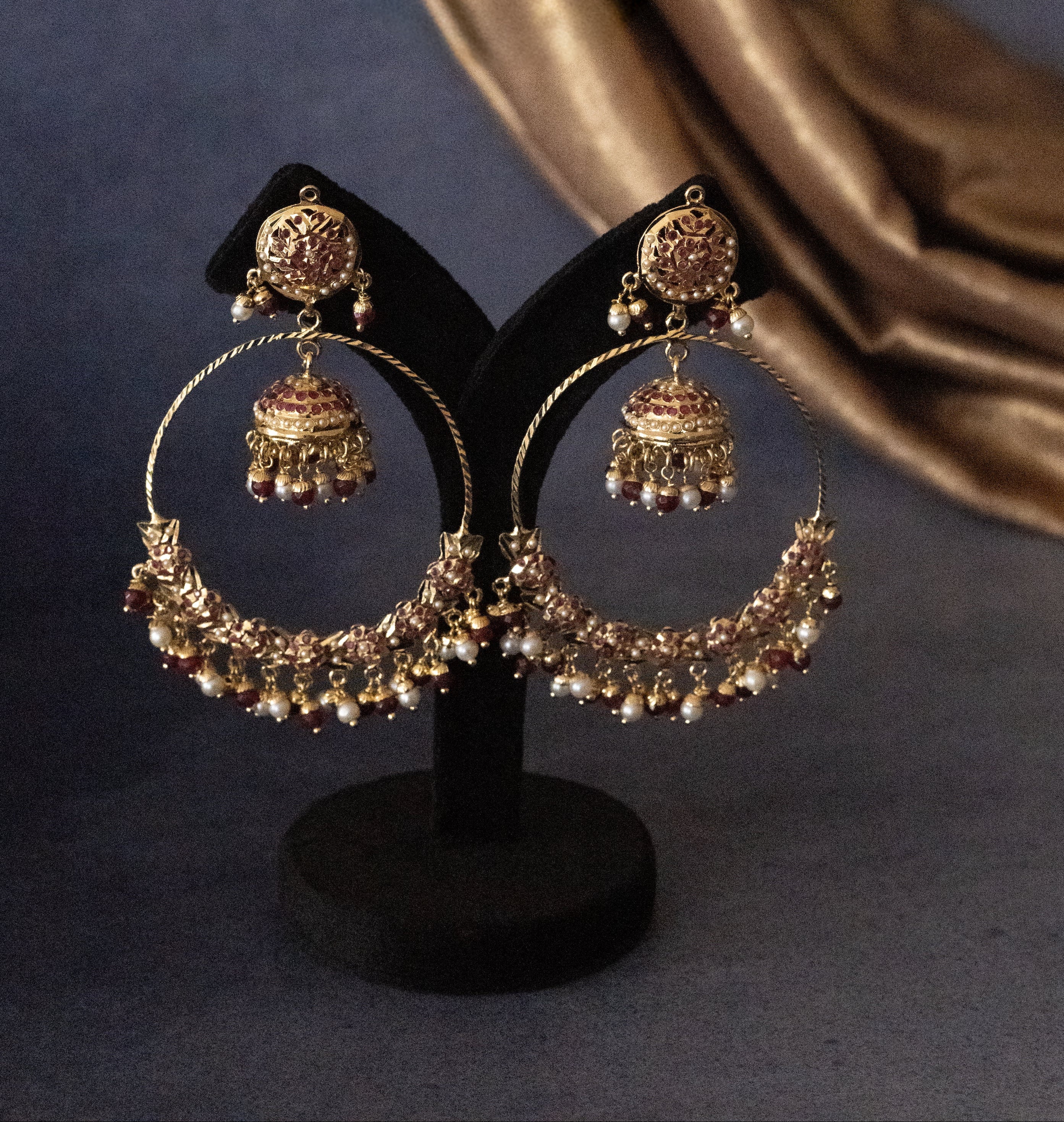 Rajnigandha Royale Hoop Jhumkas