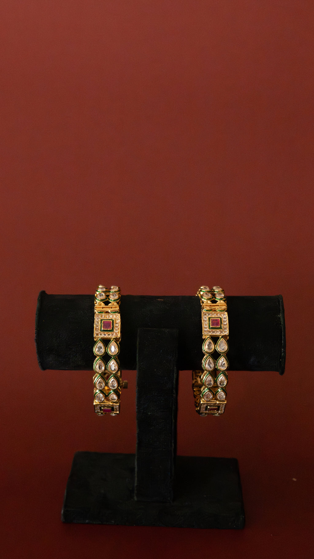 Kundan Polki Ruby Openable Kada