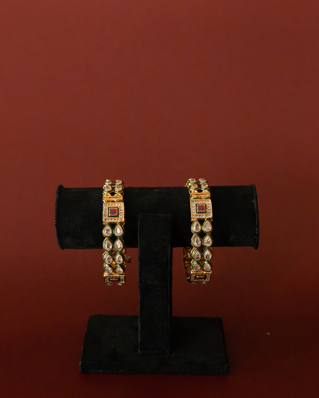 Kundan Polki Ruby Openable Kada