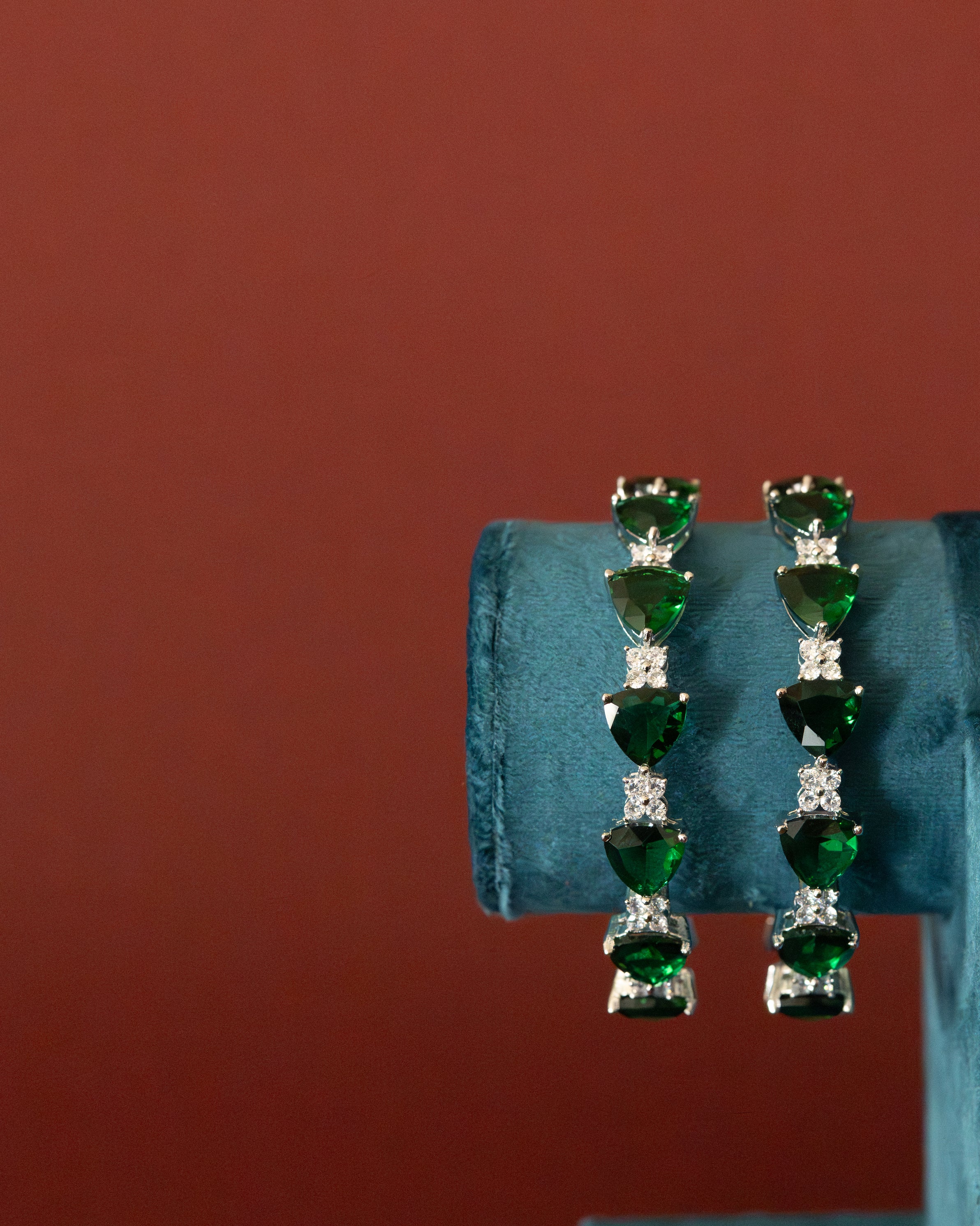Emerald Diamond Bangles