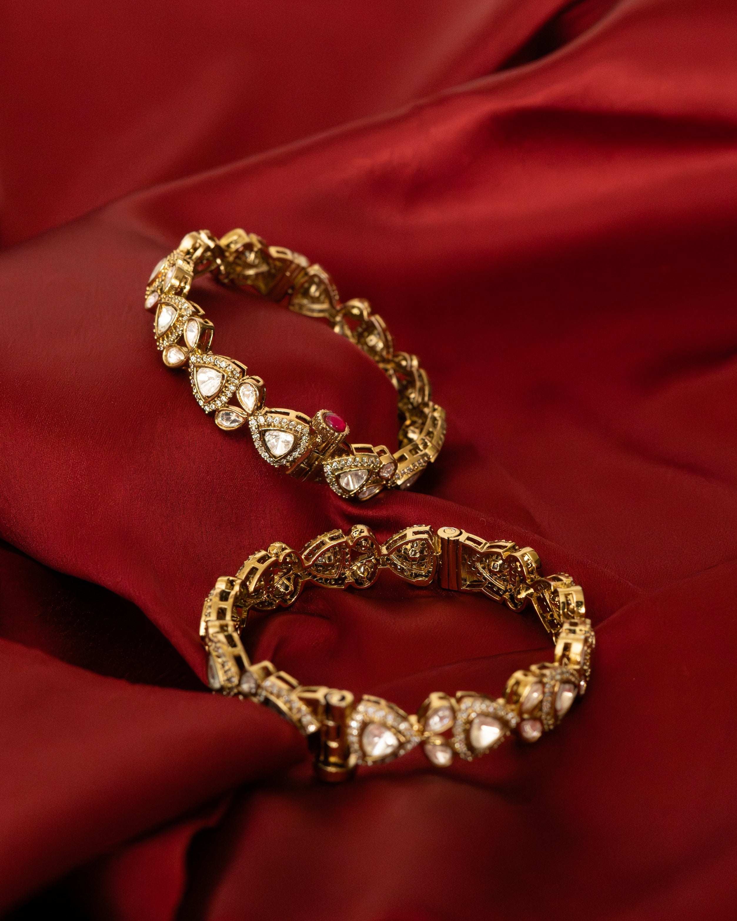 Rajwada Polki Ruby Kada