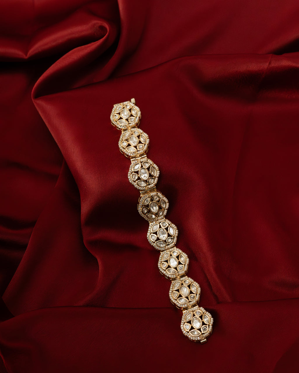 Kundan Polki Gajra Bracelet