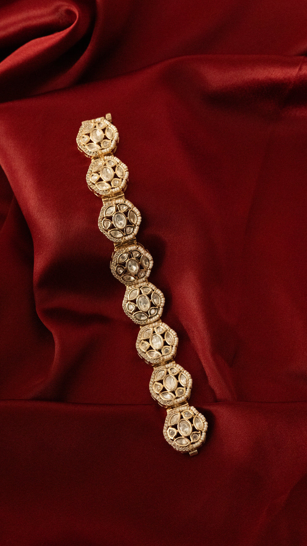 Kundan Polki Gajra Bracelet