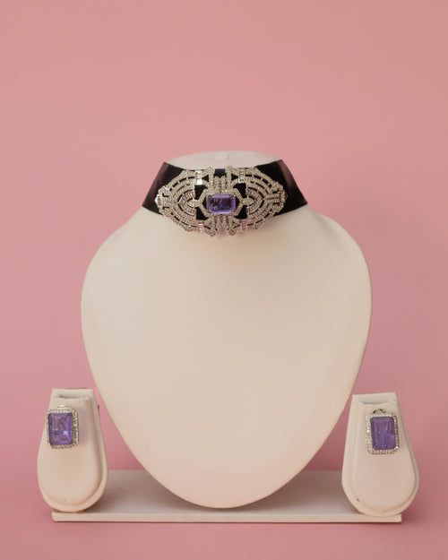 Amethyst Art Deco Choker Set
