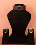 Maharani Ruby Emerald Choker Set