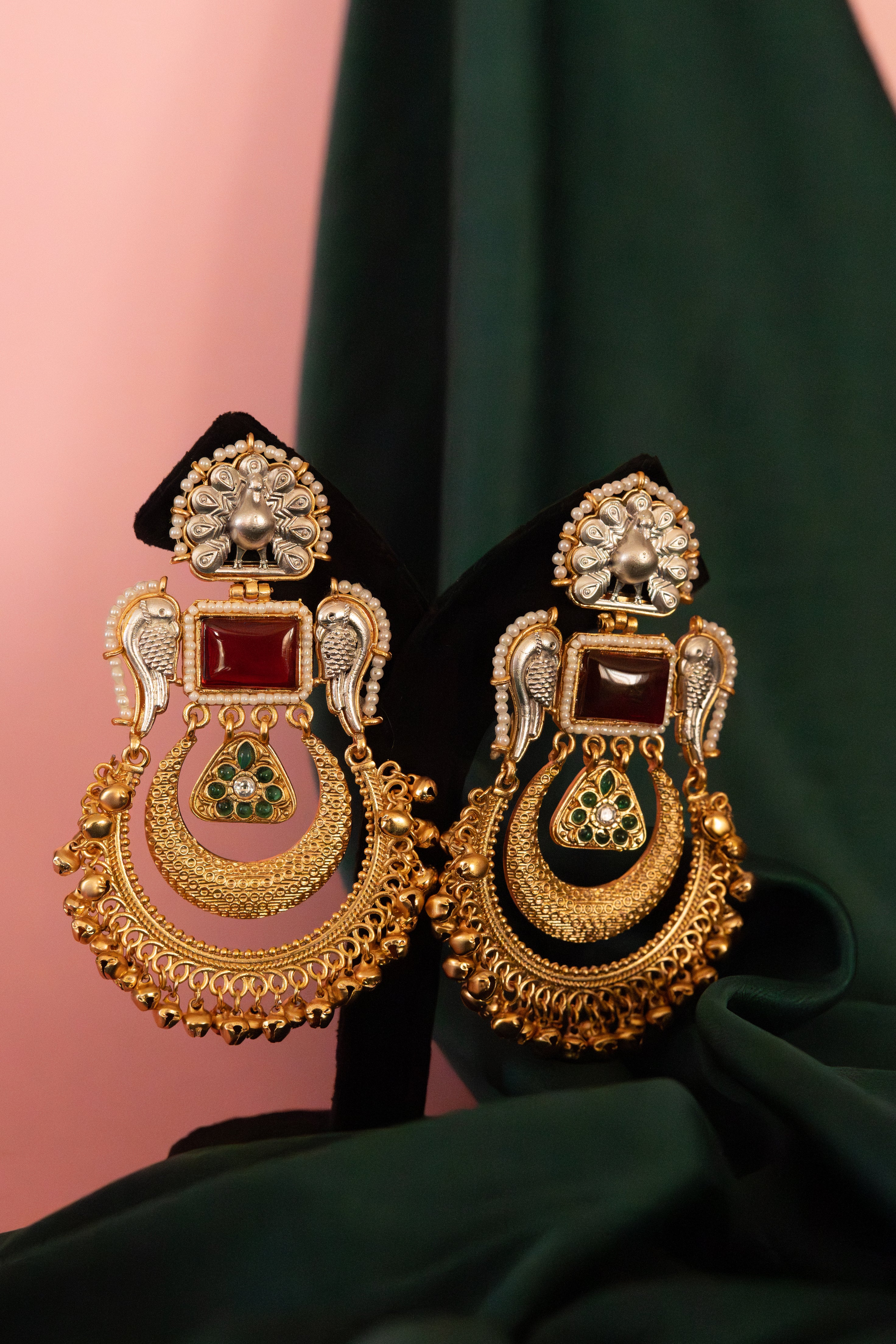 Mayurika Chandbali Earrings