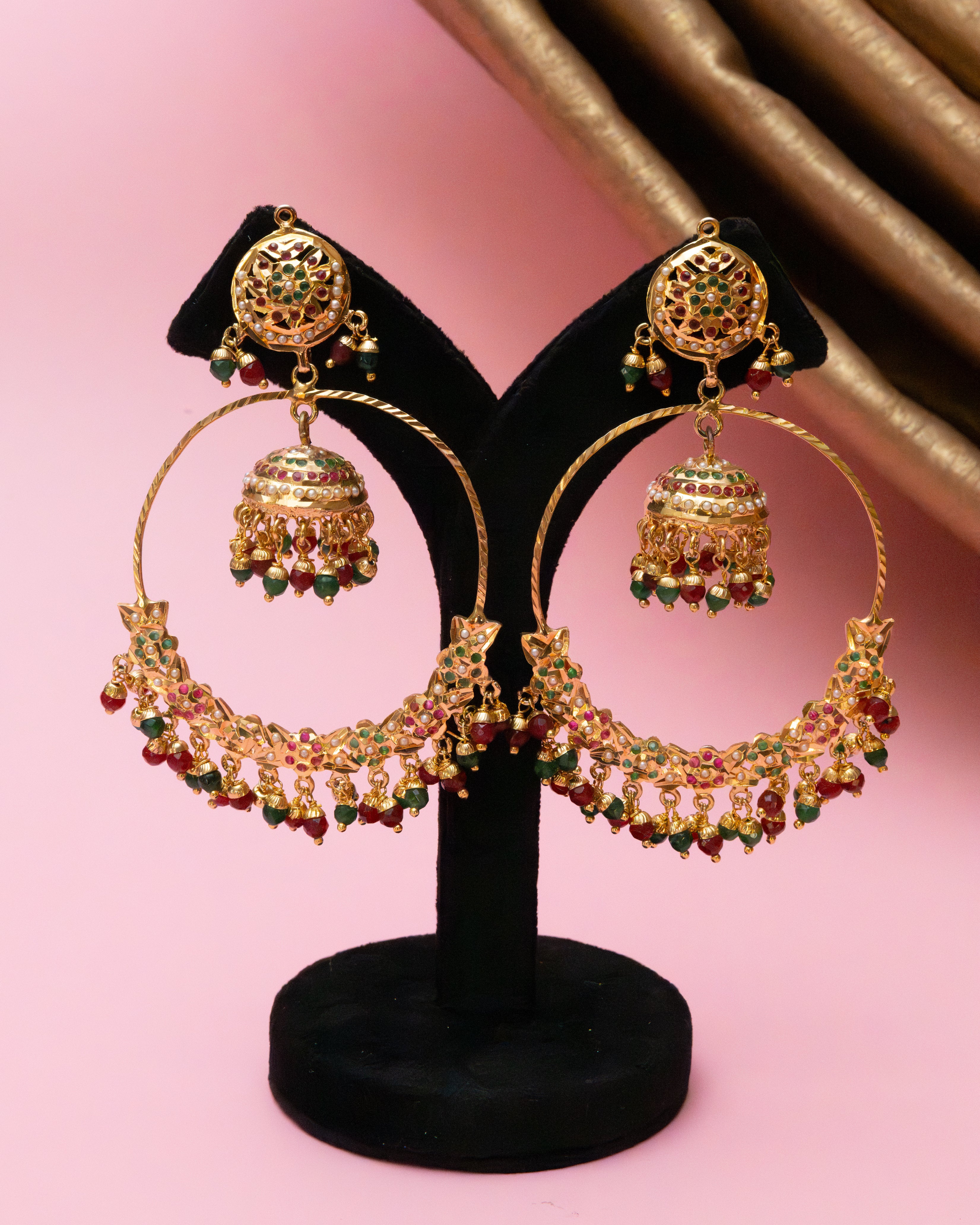 Rajnigandha Royale Hoop Jhumkas