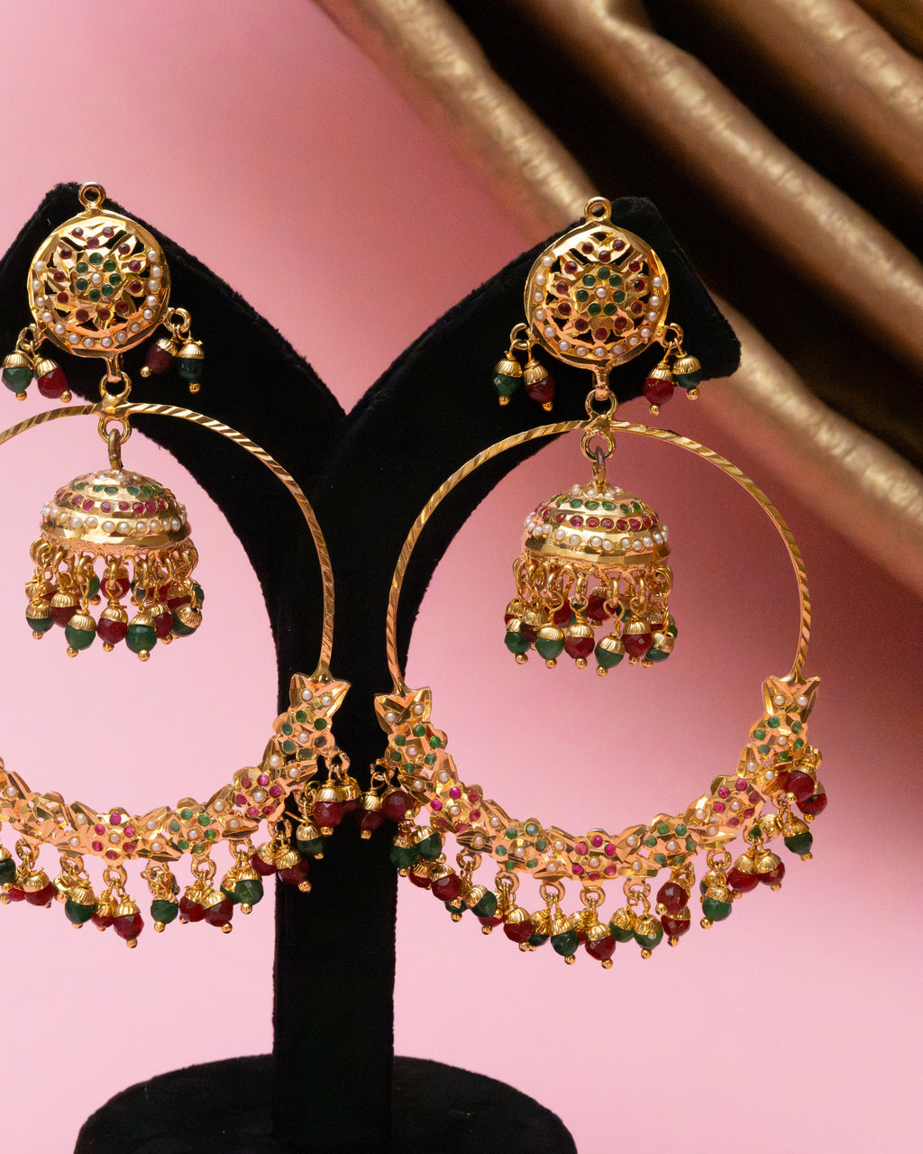 Rajnigandha Royale Hoop Jhumkas