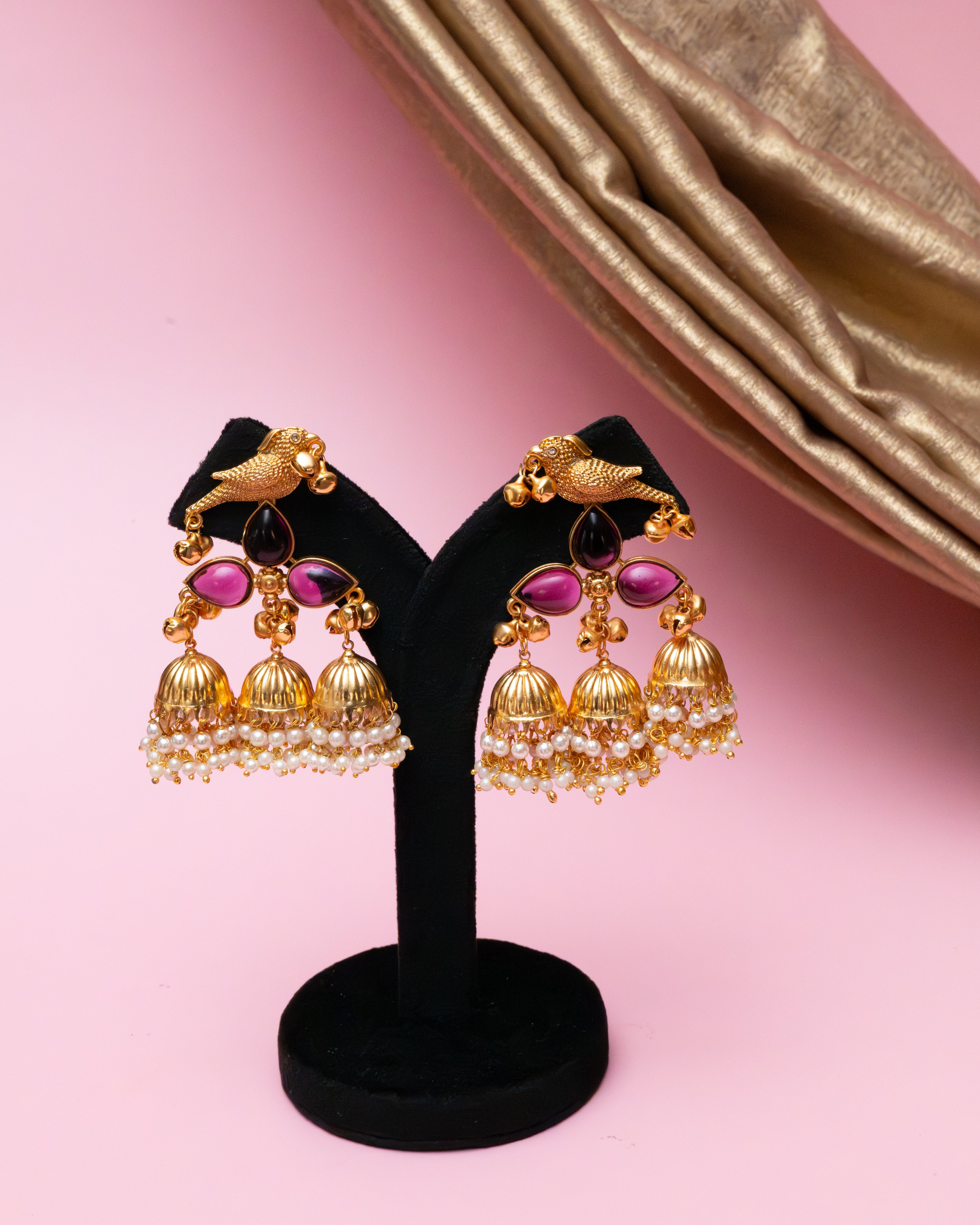 Regal Bird Jhumkas