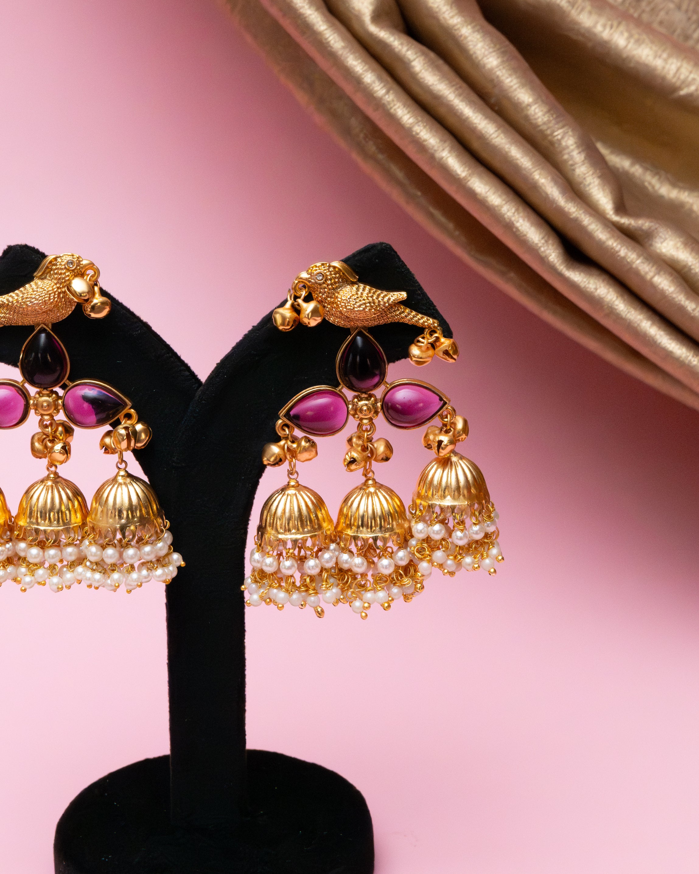 Regal Bird Jhumkas
