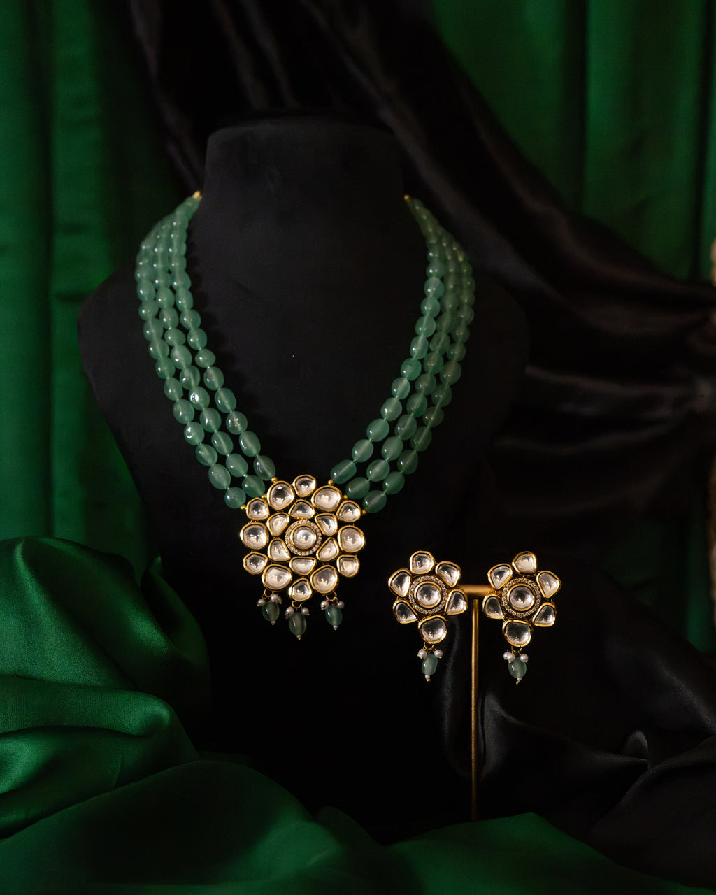 Emerald Noor Polki Set