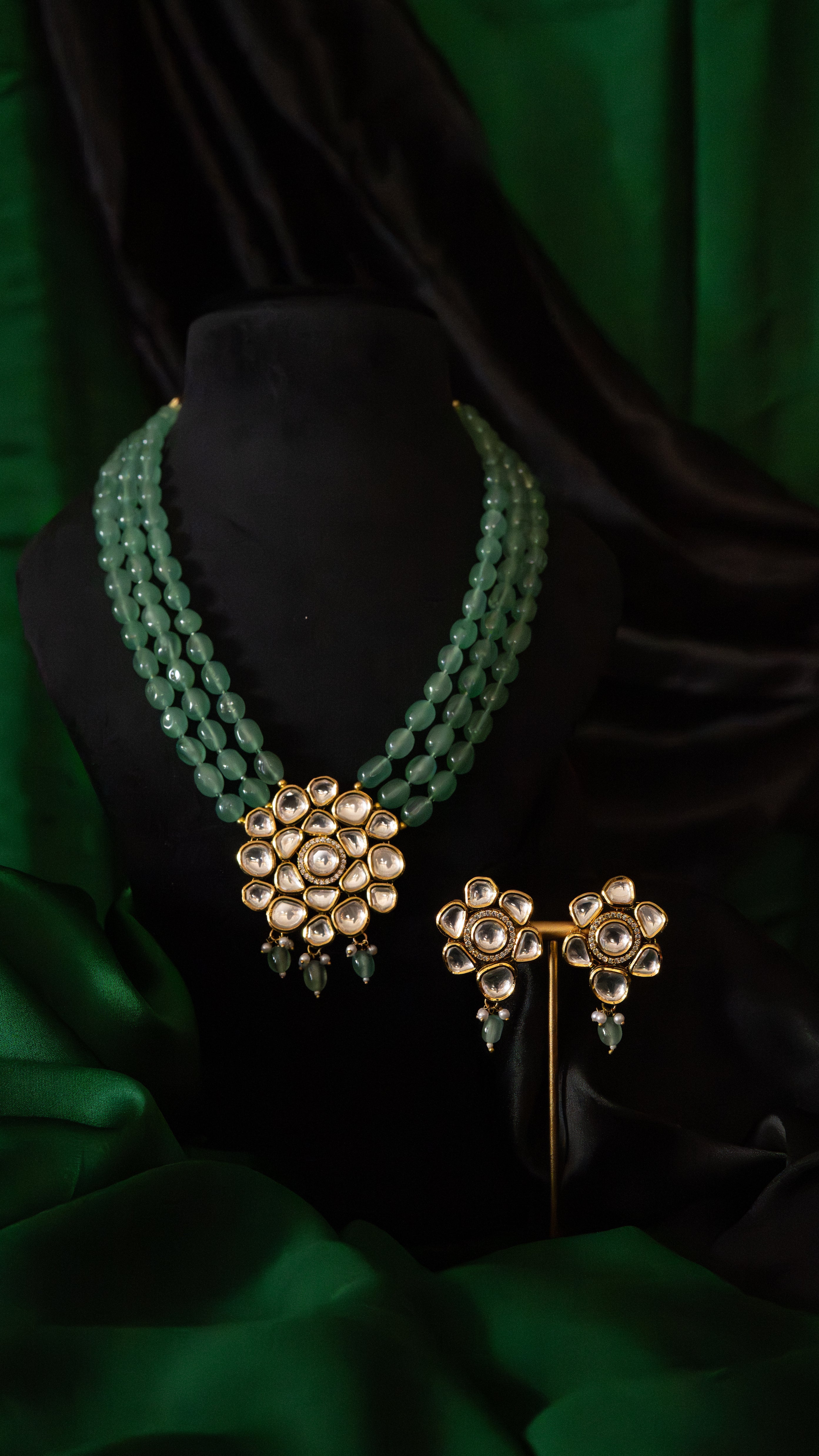 Emerald Noor Polki Set