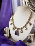 Royal Amethyst Drop Necklace Set