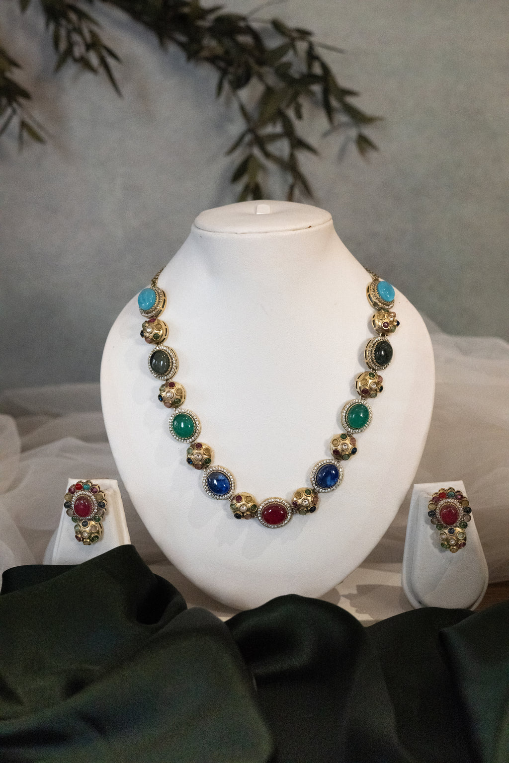 Navratna Radiance Heritage Necklace Set