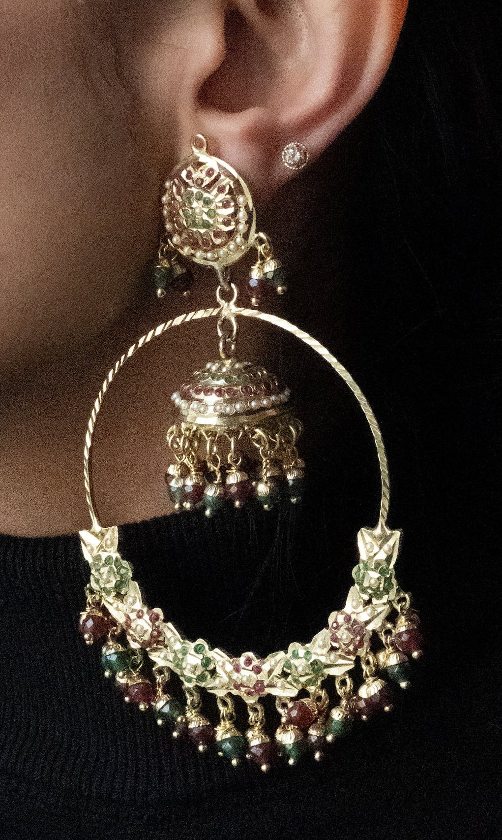 Rajnigandha Royale Hoop Jhumkas