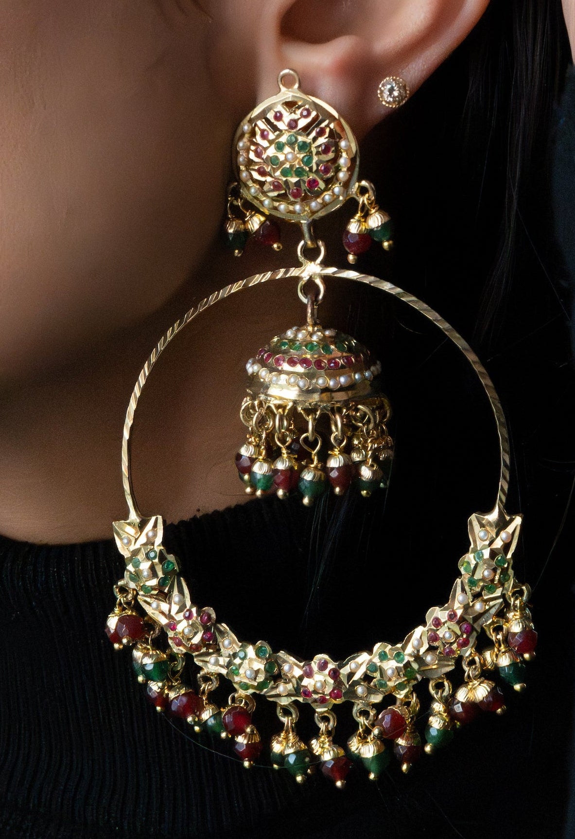 Rajnigandha Royale Hoop Jhumkas