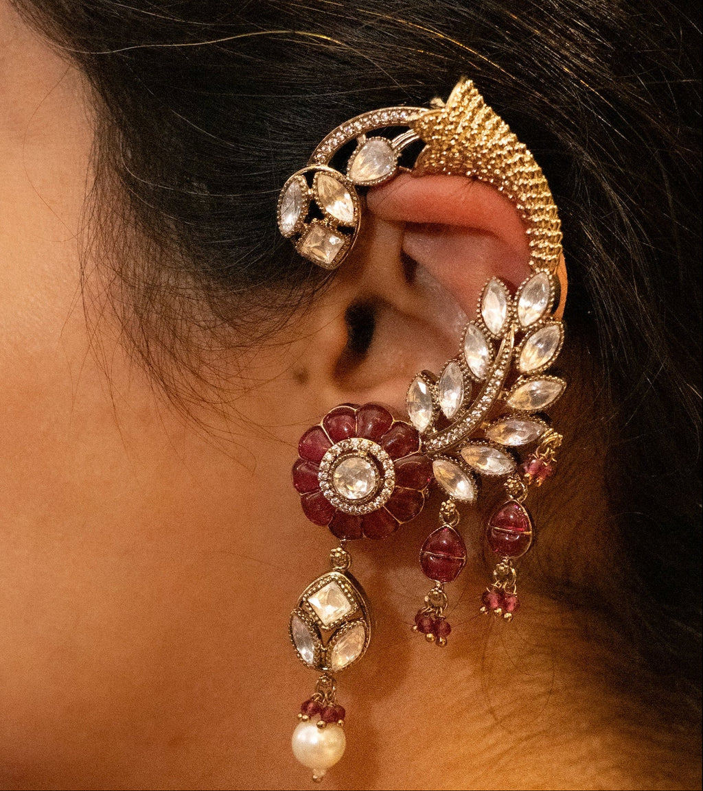 Gulnaar Viraasat Ear Cuff Chandeliers